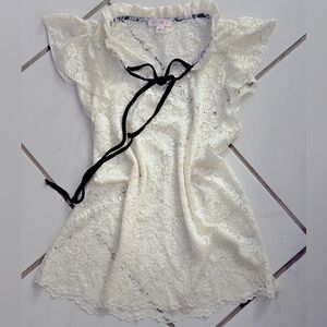 NEW! Lace Blouse with front ties
